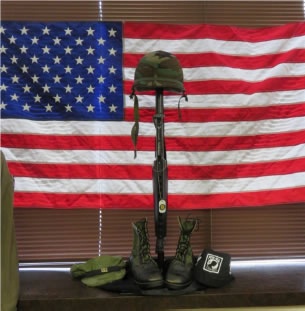 image of four battlefield crosses